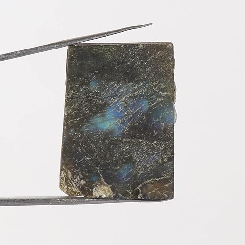 Miniatura 3 de GEMHUB Roca de labradorita negra áspera de 67.7 quilates, cristal curativo certificado para decoración del hogar y la oficina