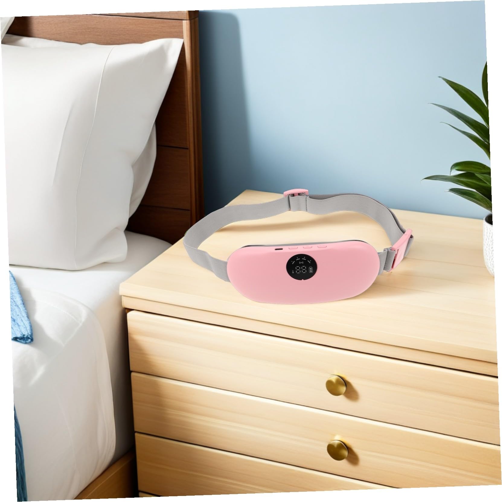 Calentador Portátil Material de Silicona y Abs Masajeador Uterino con Tecnología de Calentamiento Rápido Diseño Ligero y Delgado para Aliviar el Menstrual en Abdomen y Espalda