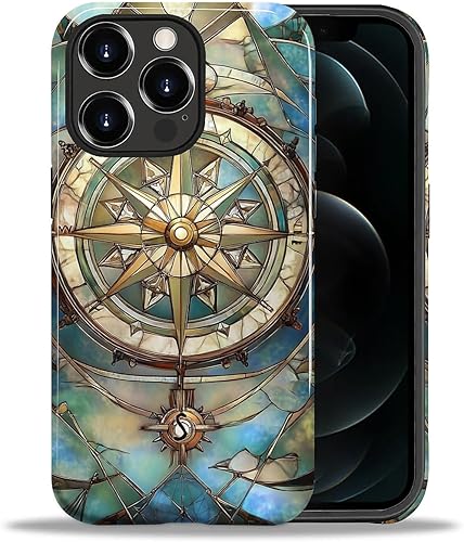 Miniatura 145 de Funda para iPhone 11, carcasa dura a prueba de golpes + silicona suave 2 en 1 híbrida, parachoques a prueba de caídas - Vidrio manchado con flores