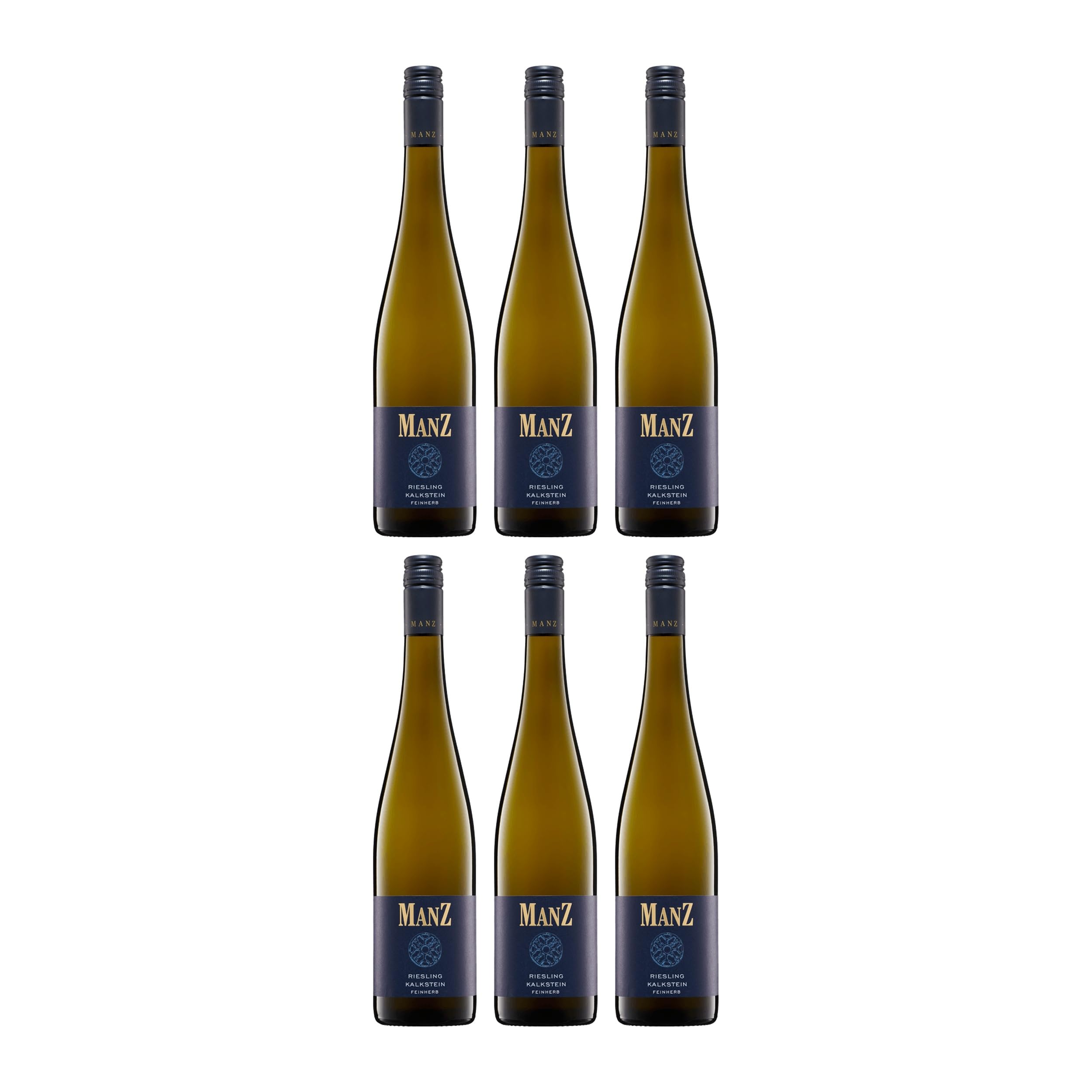 Weingut Manz Riesling Kalkstein Weisswein Weiss Halbtrocken VEGAN Deutschland inkl. FeinWert E-Book (6 x 0.75 l)