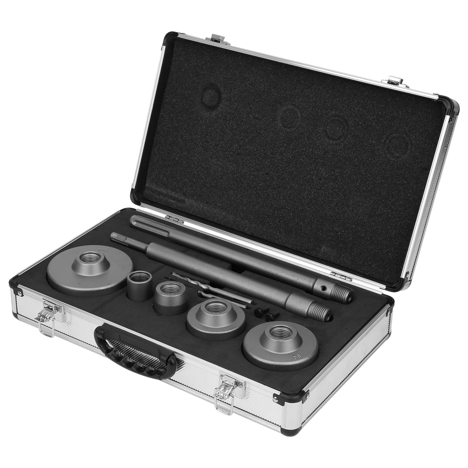 Kit a Tazza in Acciaio Al Carbonio Utensile da Taglio per Fori a Parete di Lunga Durata per Muri in Mattoni, Muri in Cemento - Set di Frese per Fori per Cemento con Scatola in Alluminio