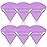BLAAROOM 6 Pieces Powder Puff Face Makeup Velour Soft Triangle Powder Puffs for Loose Powder Mineral Powder Body Powder Wet Dry Cosmetic Foundation Sponge Makeup Tool - Purple