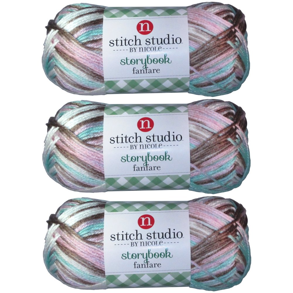 Stitch Studio Yarn by Nicole, Storybook Fanfare (3 Skeins) Tea Party