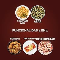 Vista 4 de Ninja Freidora de aire Capacidad de 4 QT 4 en 1: asa, crujiente, recalienta y deshidrata Piezas aptas para el lavaplatos Incluye 20