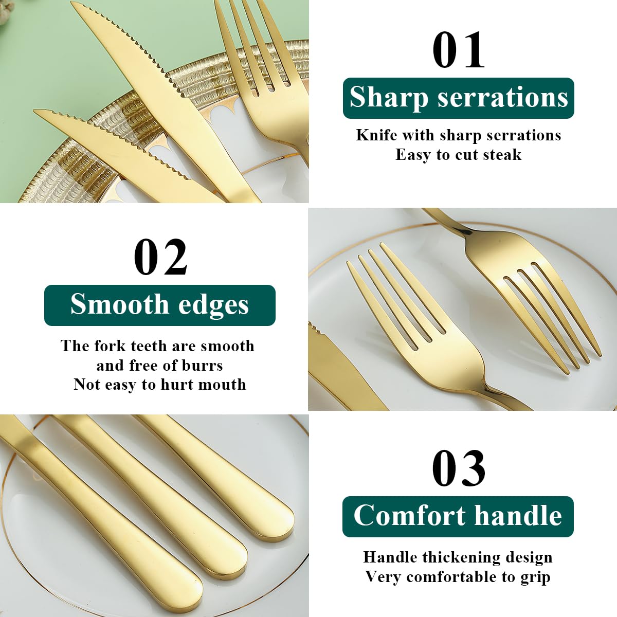 Laguiole Style de Vie Steakmessen Prestige Line Goud - 6 Stuks kopen