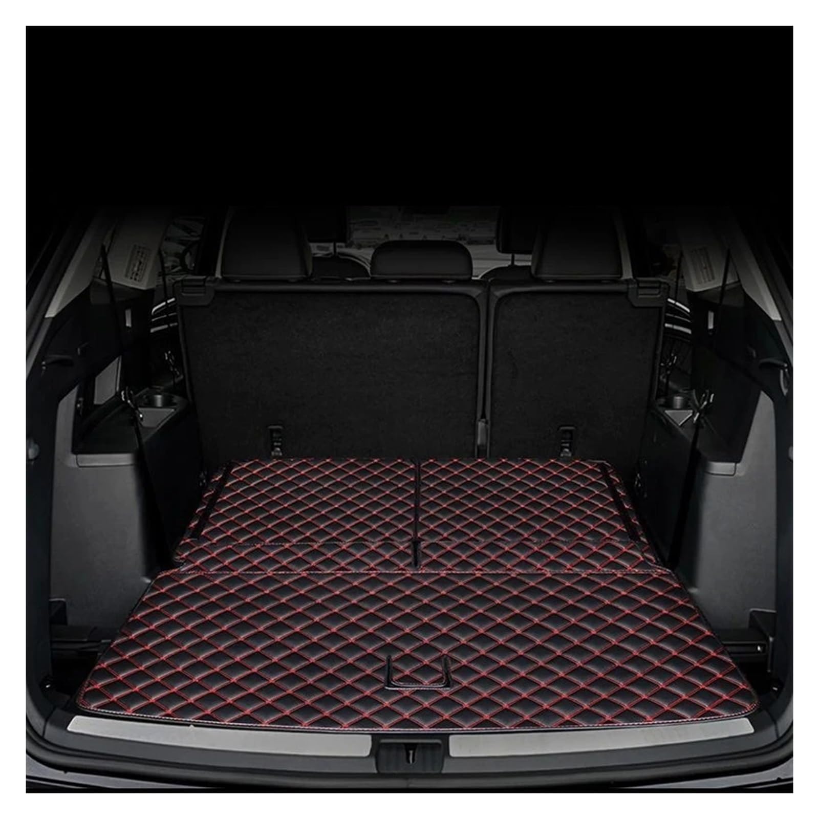 Kofferraumwanne Für Skoda Für Kodiaq 2017-2023 Kofferraum Matte Custom 7 Sitz Auto Matte Leder Cargo Liner Schutzfrachtmatte(3)