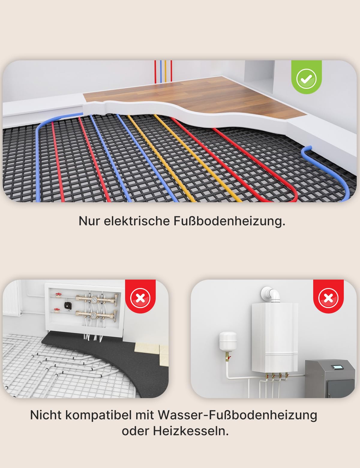 MOES Smart Thermostat Fussbodenheizung Elektrisch, Raumthermostat Fußbodenheizung WLAN Programmierbare Kompatibel mit Alexa/Google Home,Smart Life/Tuya App