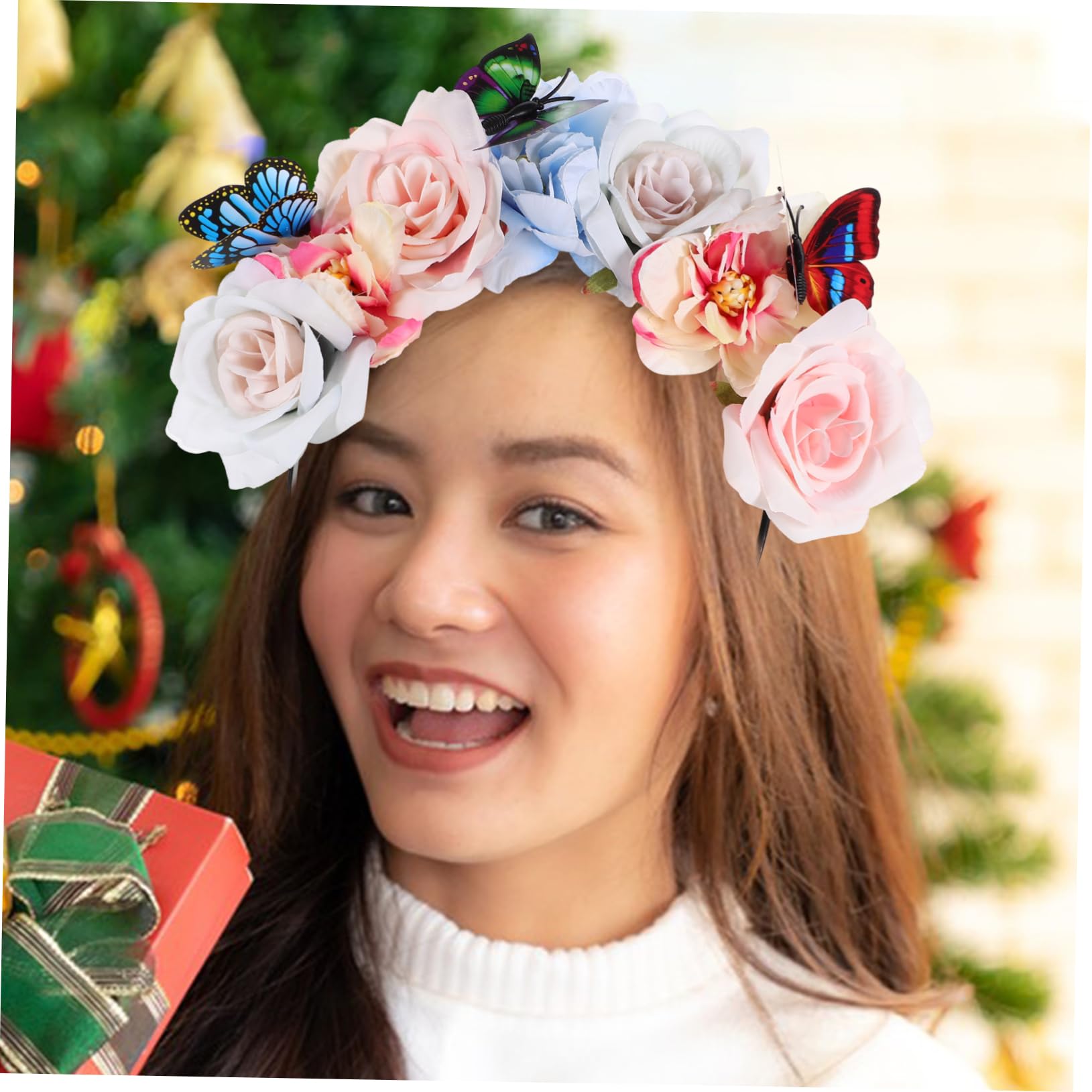 FOMIYES 4 Piezas Tocado De De Flores Decoración Accesorios Para El Cabello Diadema Accesorios De Para Mujer Tocado De Flores Accesorios Góticos Tela Rosas Venda