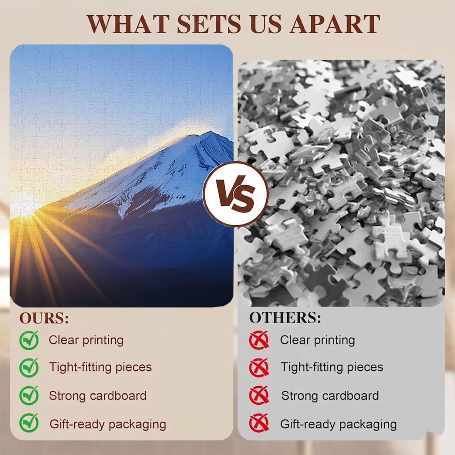 Puzzle 5000 Pezzi Classici, Puzzle paesaggio catena montuosa 156 x 105 cm, Gioco Educativo e Antistress in Legno con Poster Incluso, Ttività Famiglia, Regalo per Appassionati, Decor Parete, f0-513