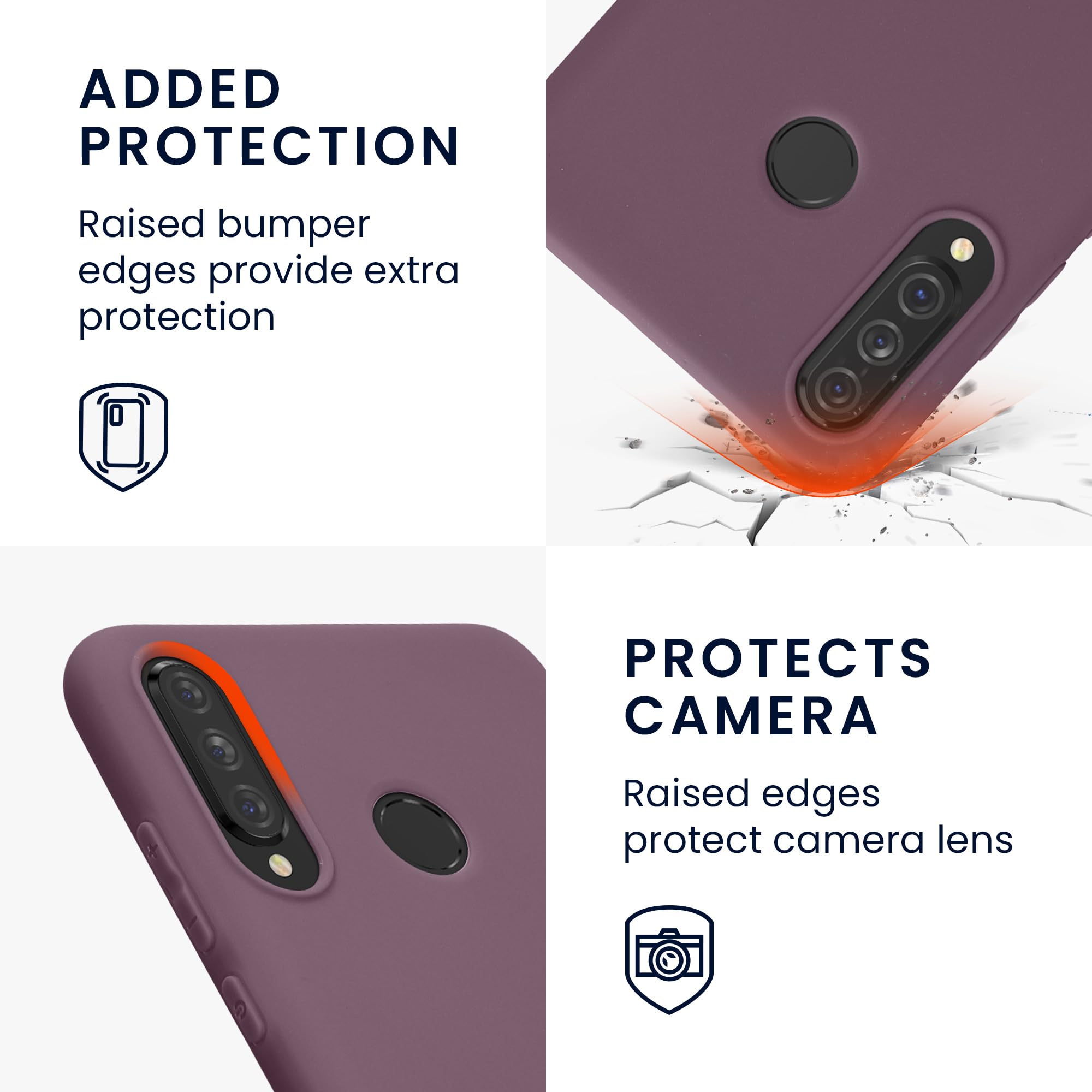 kwmobile Case for Huawei P30 Lite Case - Soft Cover - Shockproof TPU Material - Wireless Charging - Pale Iris - Image 3
