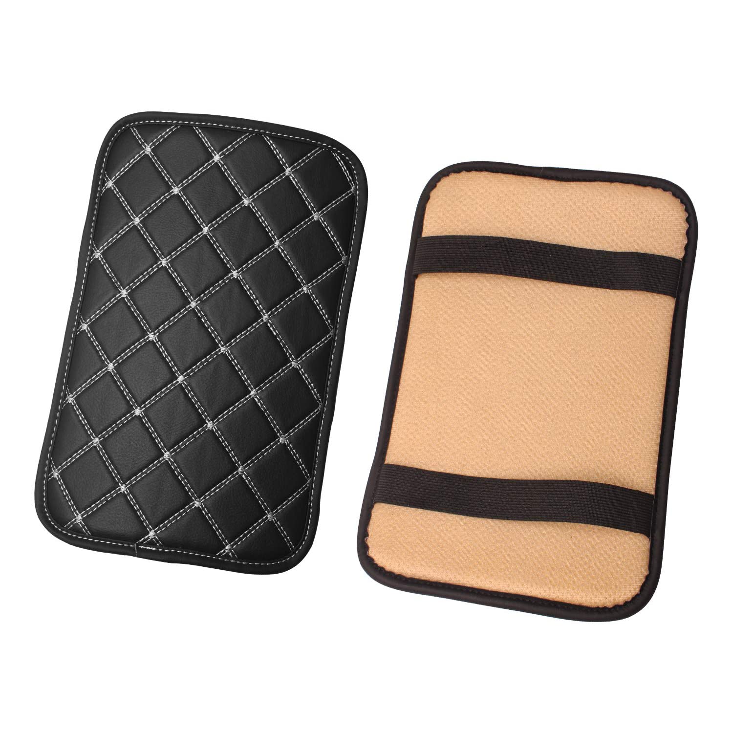 Monrand Car Armrest Cover, Car Armrest Padded Cover, Universal Car Center Armrest Cover, Leather Armrest Cover Bigger for Most Car Vehicle, SUV, Truck