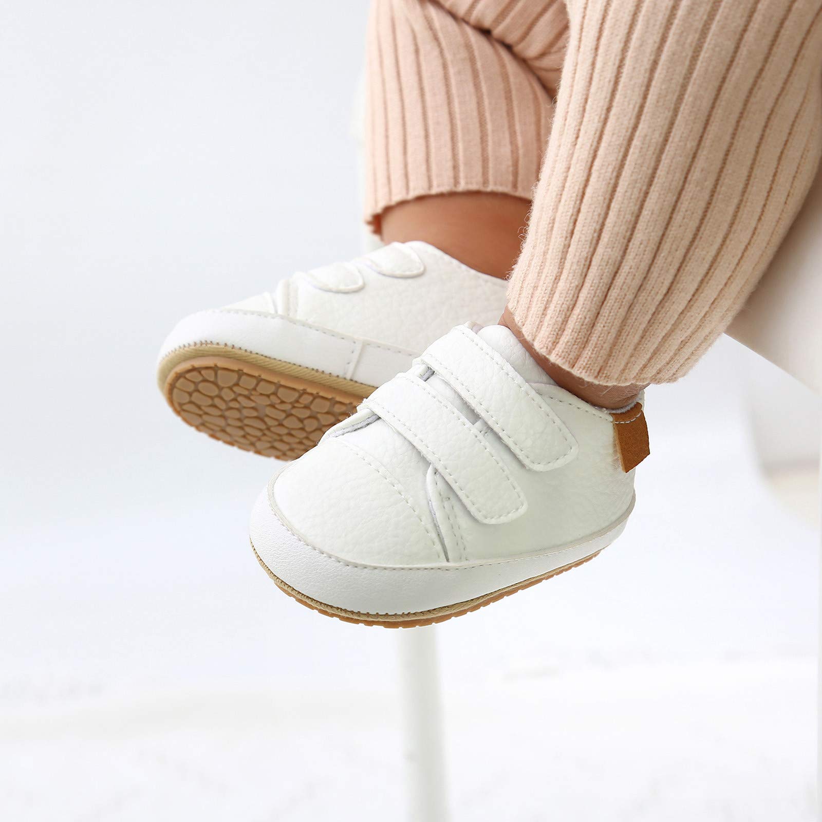 Zapatillas Deportivas para bebé niñas con Antideslizante Cuero Caminantes Goma niños