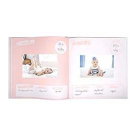 Kate & Milo Floral Baby\'s First Year Memory Book, Baby Milestones Photo Album, Trendy Baby Girl Gift 9x9x0.5 Inch (Pack of 1)