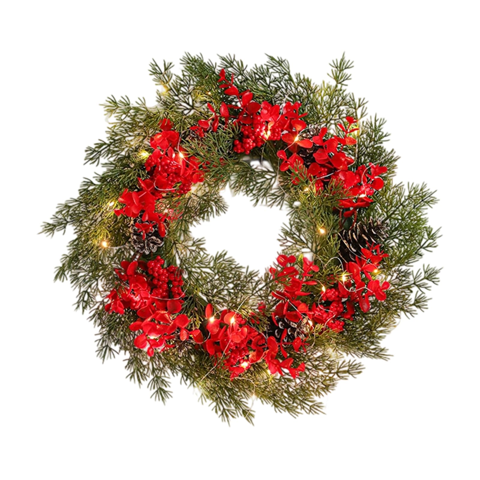 Tsophreniq Christmas Wreath for Front Door Mantels Holiday Party Centerpieces Festival Wreath for Indoor and Outdoor Decoration Christmas Decoration