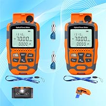 2pcs 4 in 1 Function 10MW VFL Optical Fault Locator & OPM Portable Optical Power Meter FC/SC/ST & RJ45 Network Test & LED Lighting, Portable Fiber Optic Tester