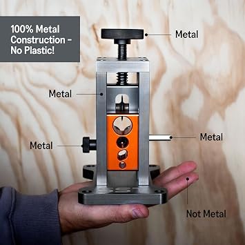 SST - Wire Stripping Machine - Drill-Powered Scrap Wire Stripper - Adjustable Wire Guide & Romex Slot - Strips Copper, Solid, Stranded Wires