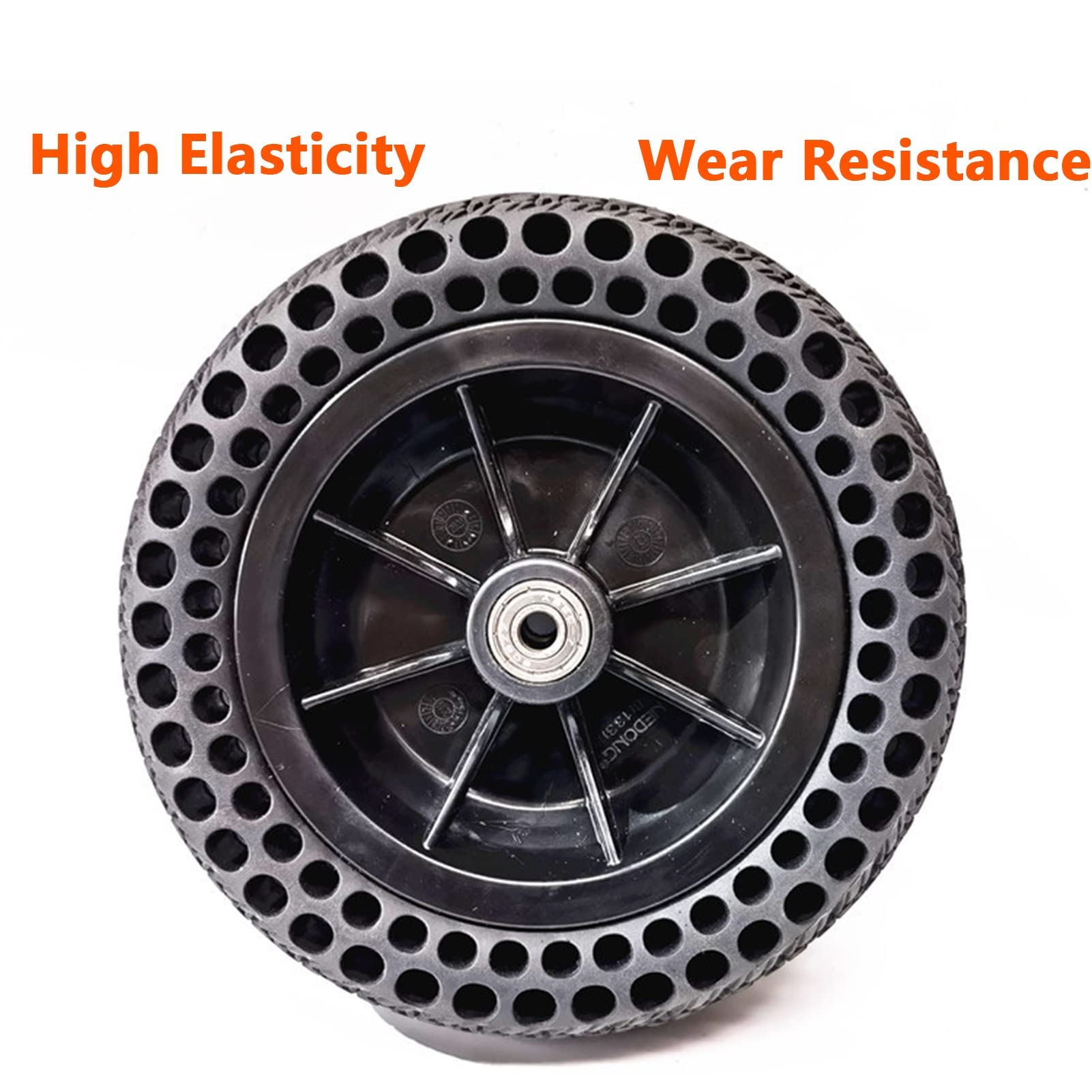 Rueda Delantera para Silla de Ruedas Eléctrica de 8 Pulgadas (2 Piezas), Rueda de Repuesto para Silla de Ruedas, NeumáTico No Inflable de Goma Maciza de Nido de Abeja