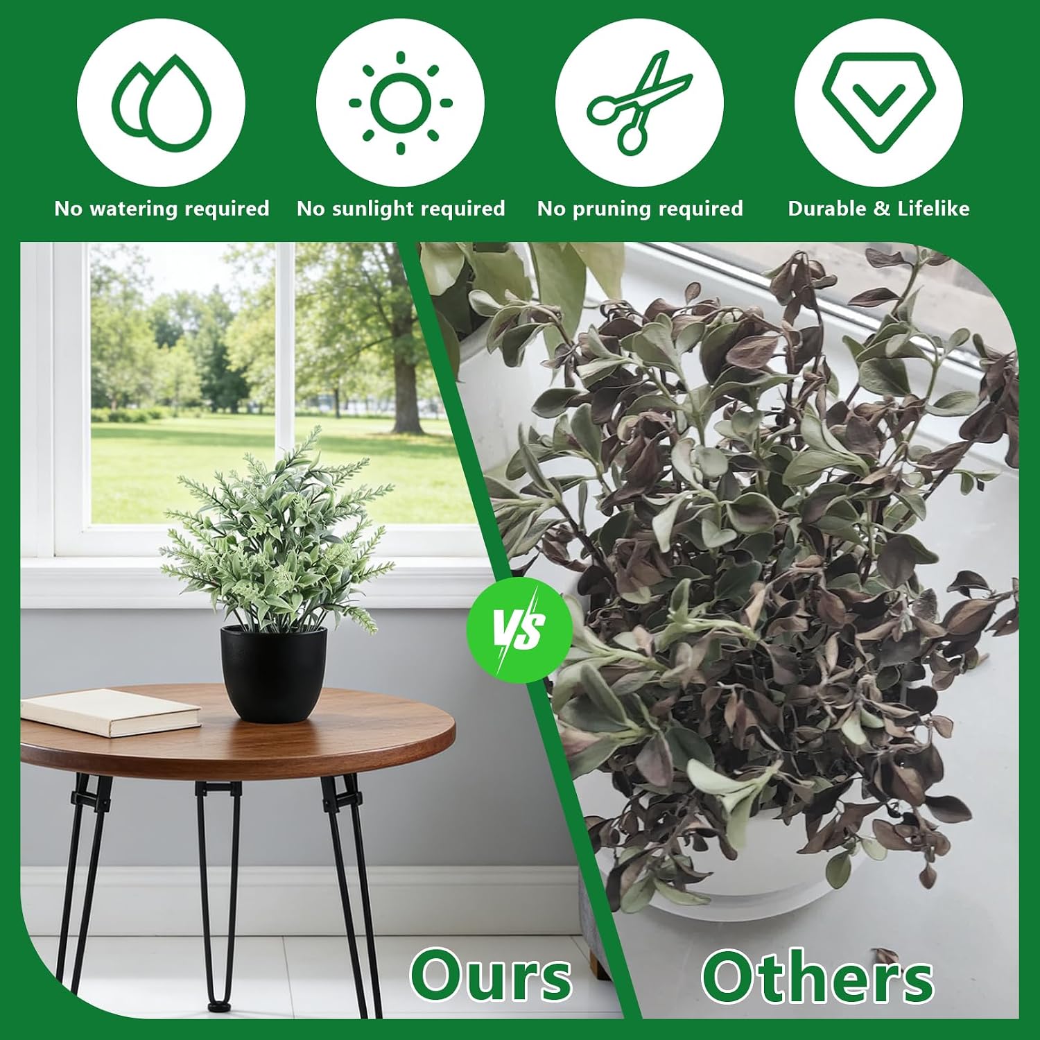 6 Pack Fake Plants Small Artificial Potted Plants Mini Faux Plants Bathroom Accessories for Home Office Desk, Mini Artificial Greenery Plant for Wall Shelves Bookcase Accessories Decoration image 4