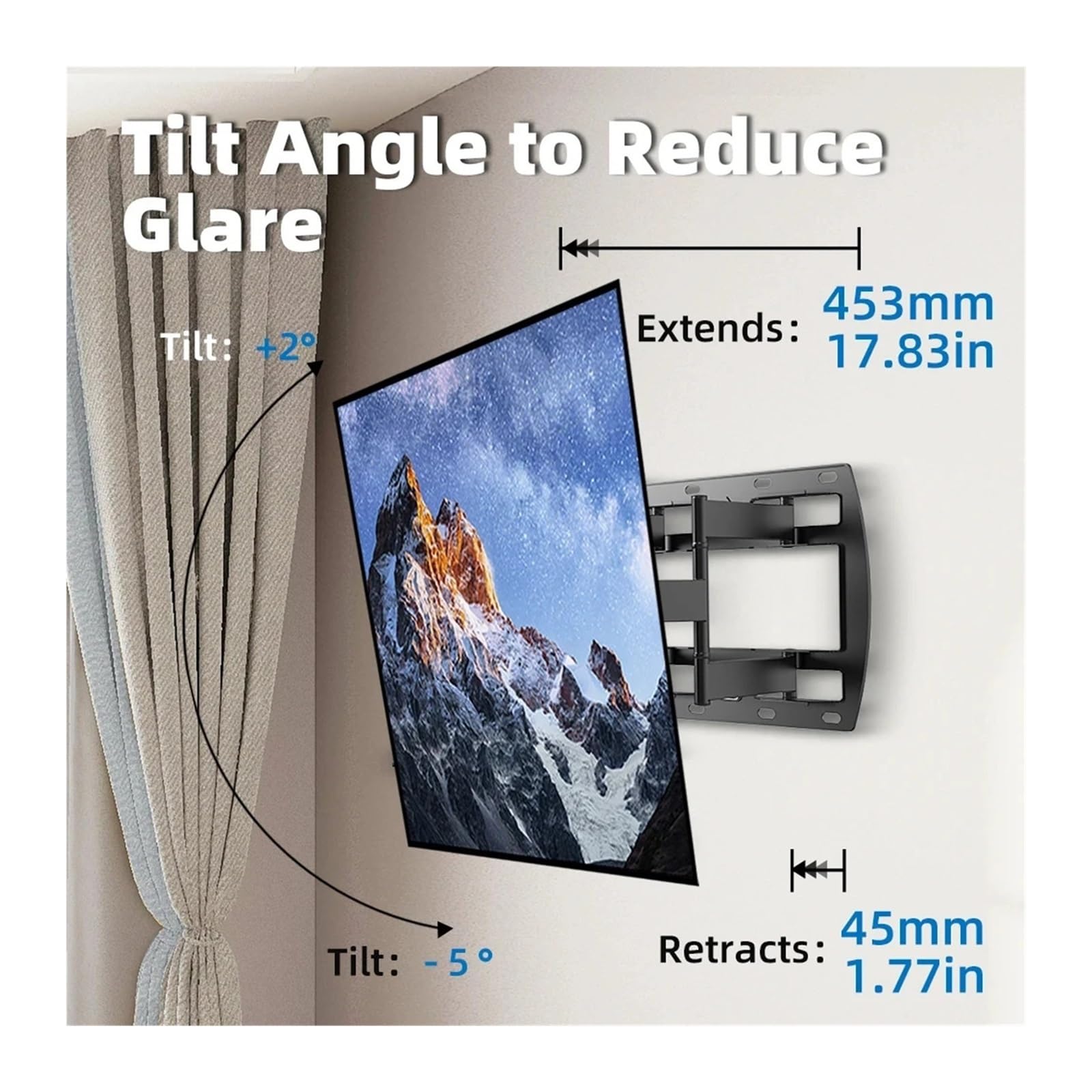 Soporte De Pared For TV De Movimiento Completo