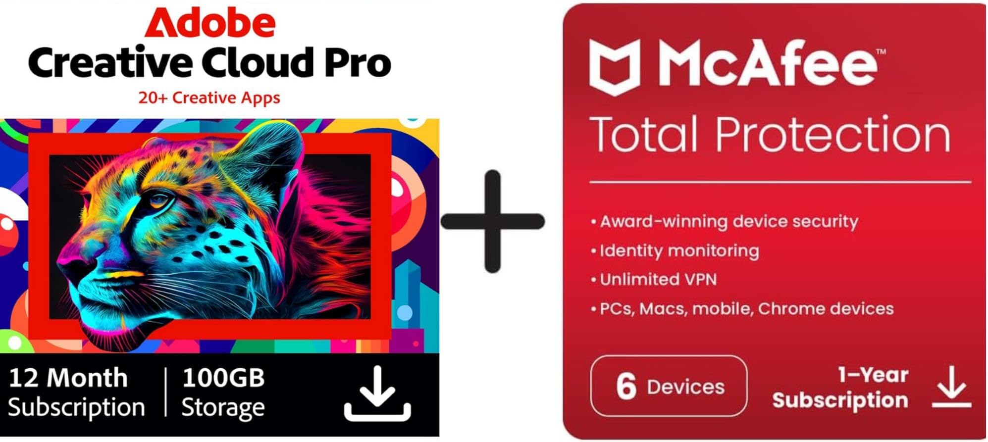 Adobe Creative Cloud All Apps + McAfee Total Protection 2026 | 6 Devices | 12 Months | Activation Code by email