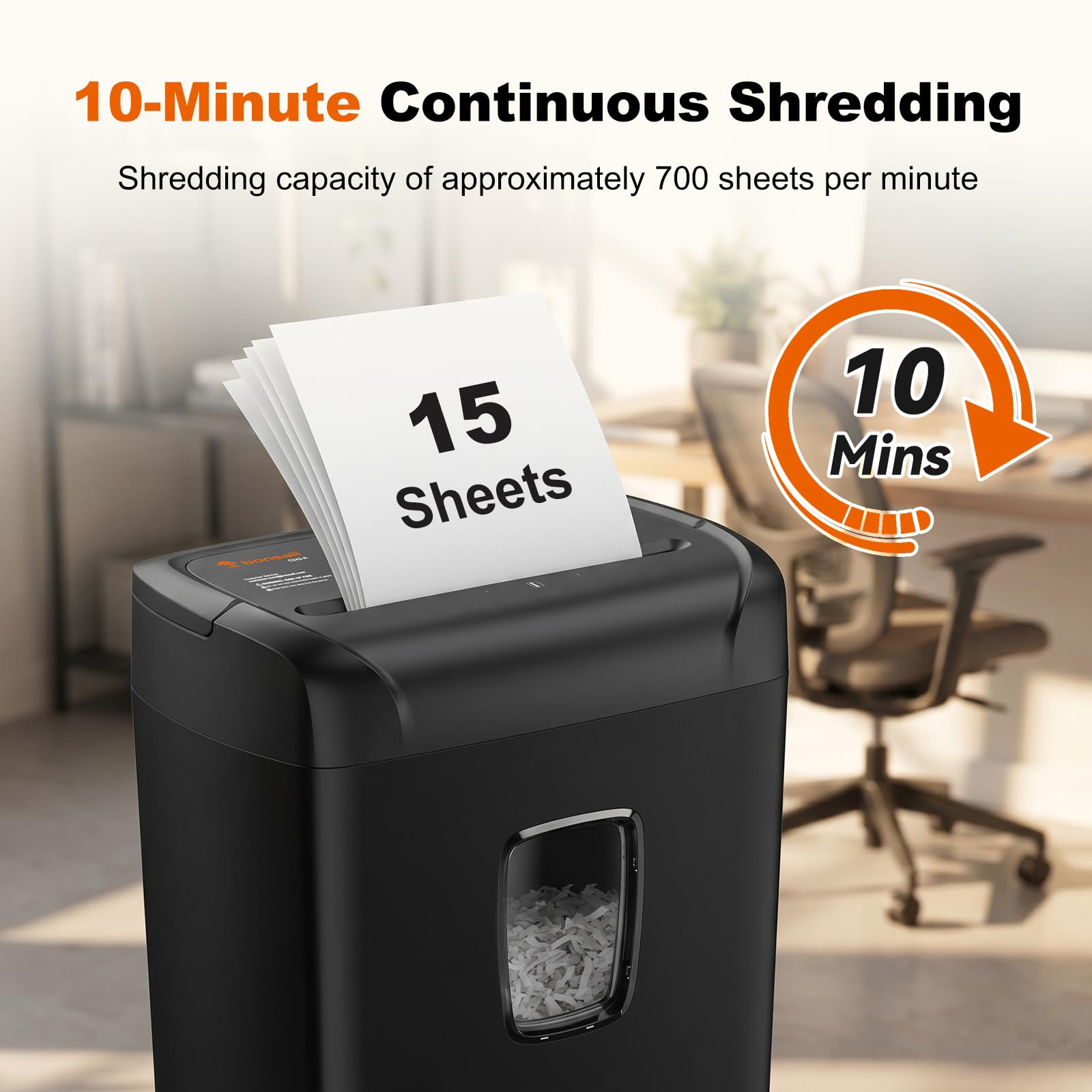 Amazon.com : Bonsaii 15-Sheet Paper Shredder for Home Office Use
