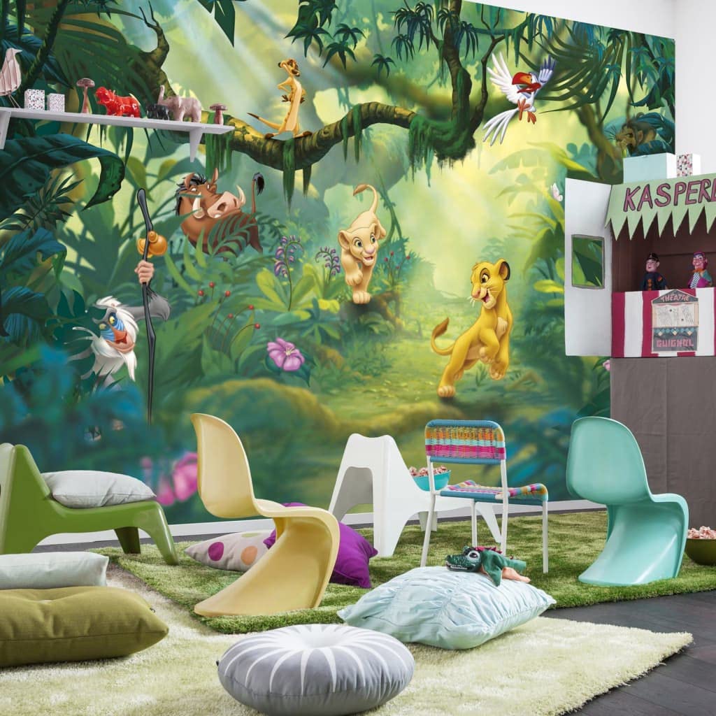 Papier Fototapete - Lion King Jungle - Größe 368 x 254 cm