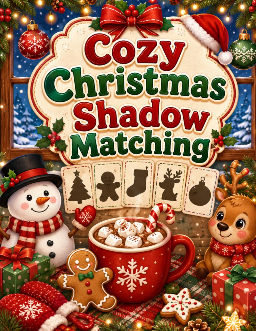 Cozy Christmas Shadow Matching: An Interactive Holiday Activity Book to Boost Focus and Visual Skills