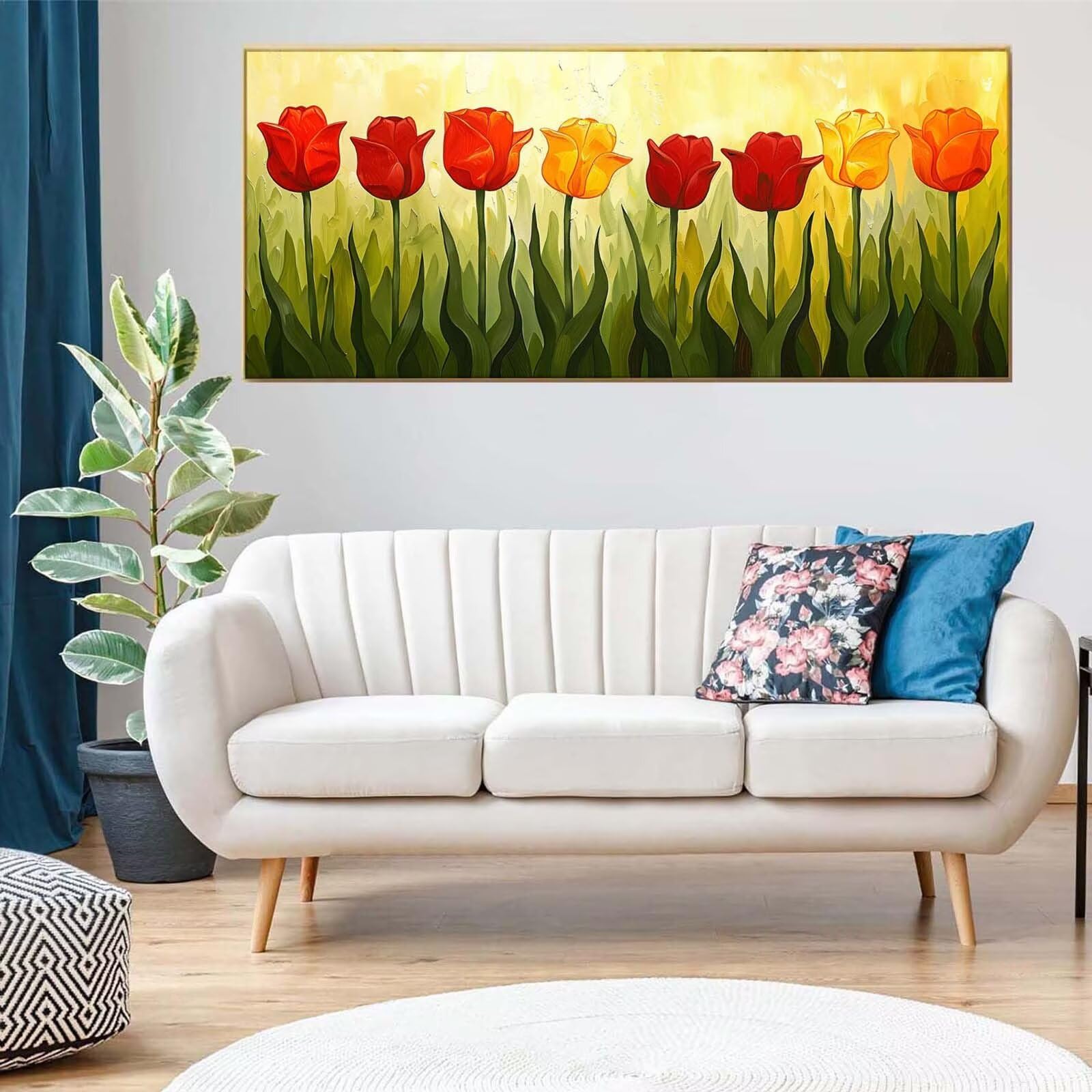 Zestaw do malowania diamentowego 5D, malarstwo diamentowe tulipan, duży rozmiar 50 x 100 cm, mozaiki do haftu krzyżykowego, dekoracje świąteczne do domu, prezent Z-1320