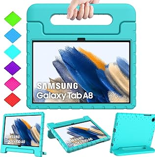 BMOUO Kids Case for Samsung Galaxy Tab A8 10.5 2022, Galaxy Tab A8 Case for Kids, Shockproof Convertible Handle Stand Kids Case for Samsung Galaxy Tab A8 10.5 inch 2022 (SM-X200/X205/X207), Turquoise
