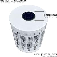 Vista 3 de AirPillows™ 5000 Premium UNFILLED Air Film 1 Roll (1650 Ft), 5000 Pillows (4x8 In Ea) like Packing Peanuts Foam Paper Strong Nylon Void Fill