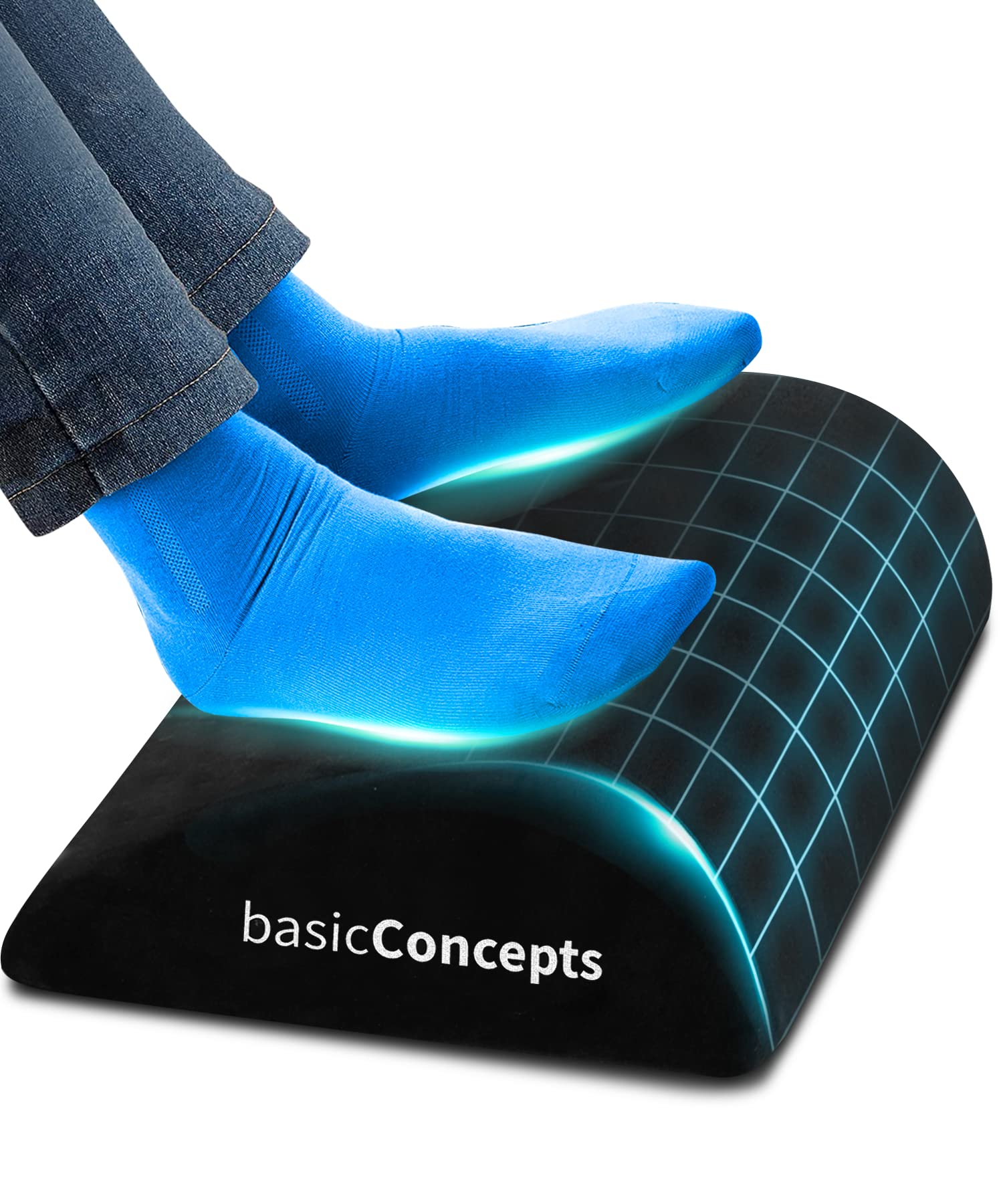 Teardrop Style Foot Rest for Under Desk at Work (Soft but Firm