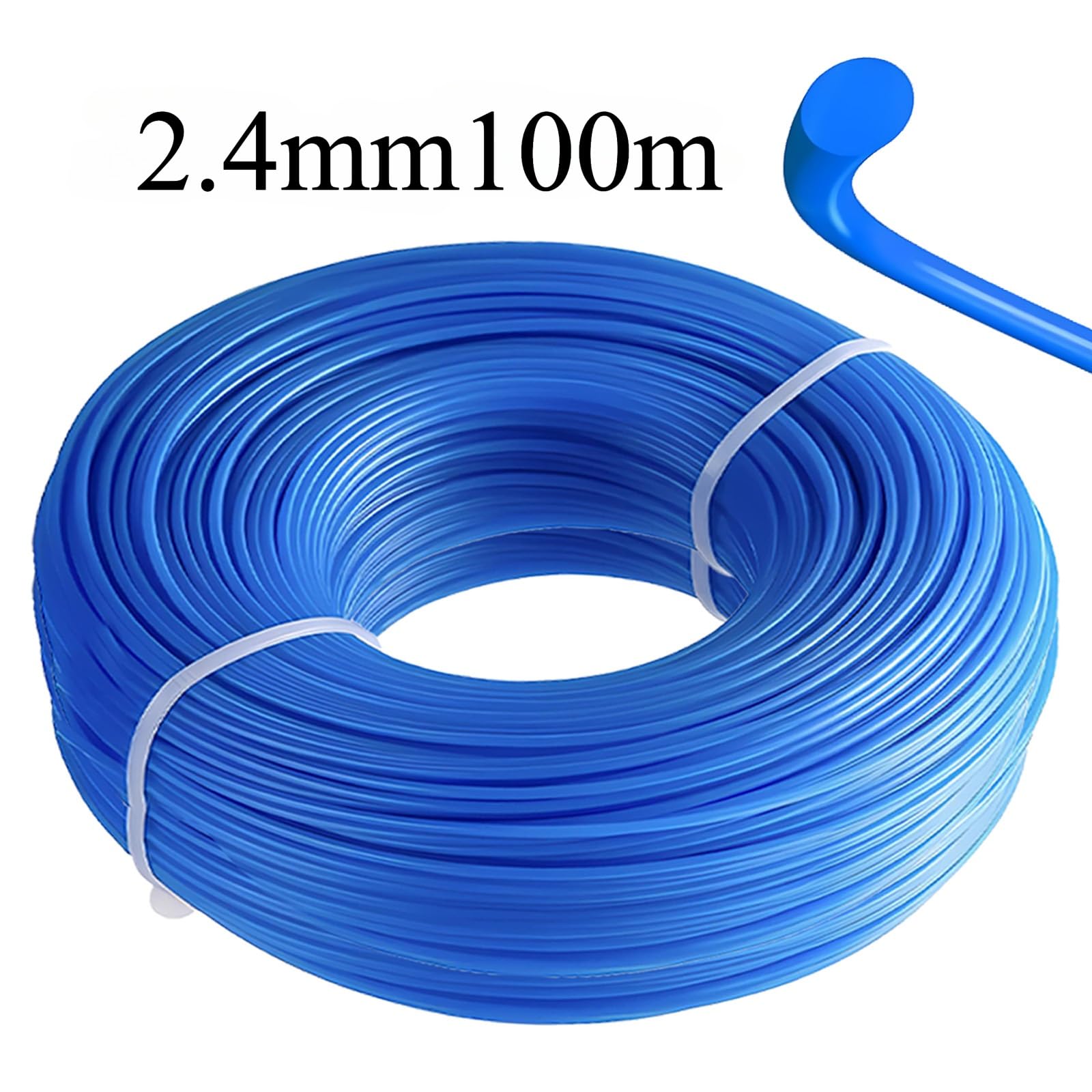 Hilo De Desbrozadora 32-100M 2,7mm 3,0mm 4,0mm Nylon, Compatible con STIHL, Accesorio for Cortacésped Desbrozadora(2.4mm100m)
