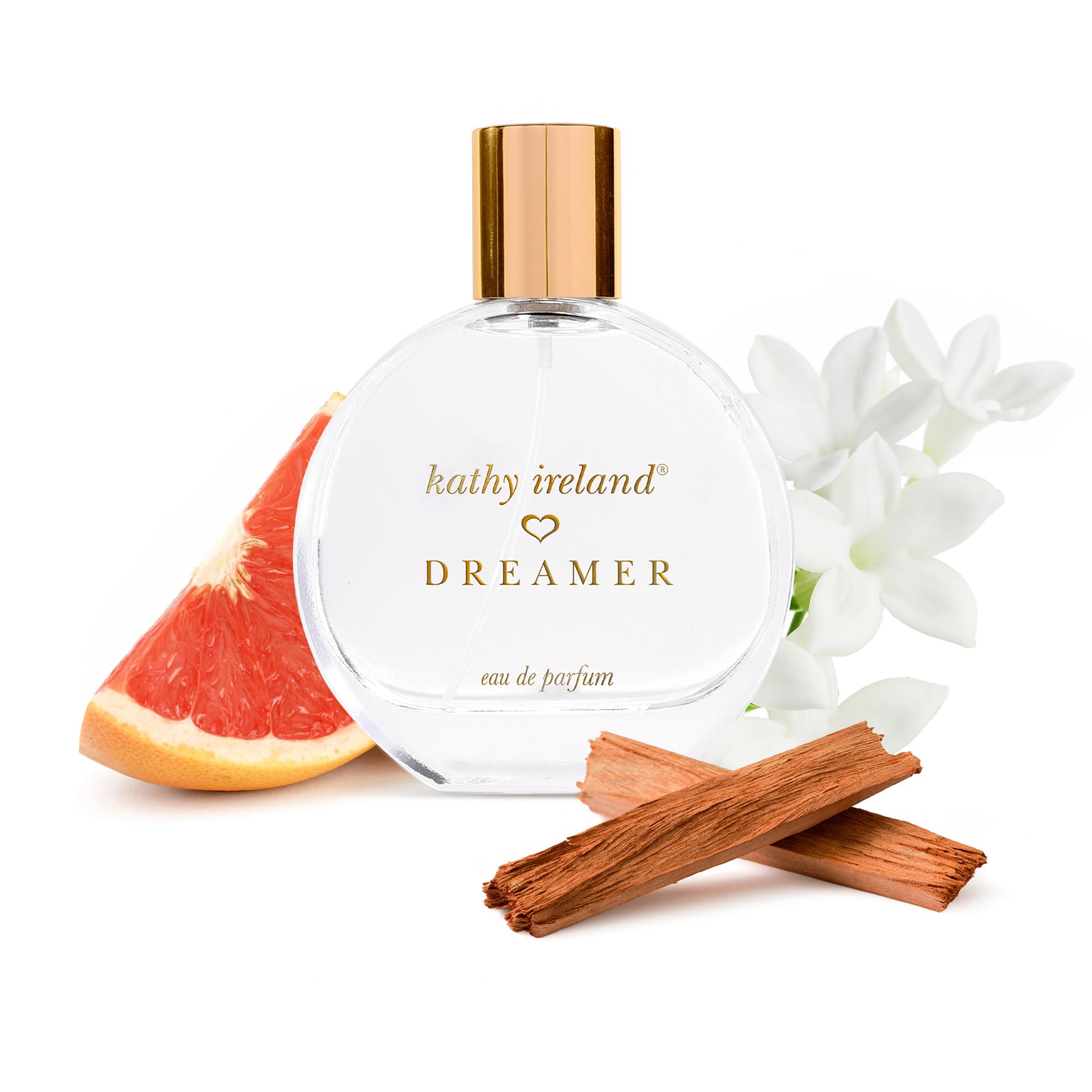 Kathy Ireland Dreamer - Citrus, Floral, Woody Perfume for Women - Eau de Parfum with Grap…