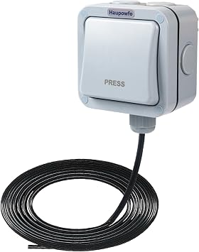 Universal Waterproof Hard Wired Exit Wall Push Button Momentary Switch with 16Ft Cable, Compatible with Mighty Mule Ghost Controls Liftmaster Topens CO-Z JUJIANG ZUMI and More Gate Opener