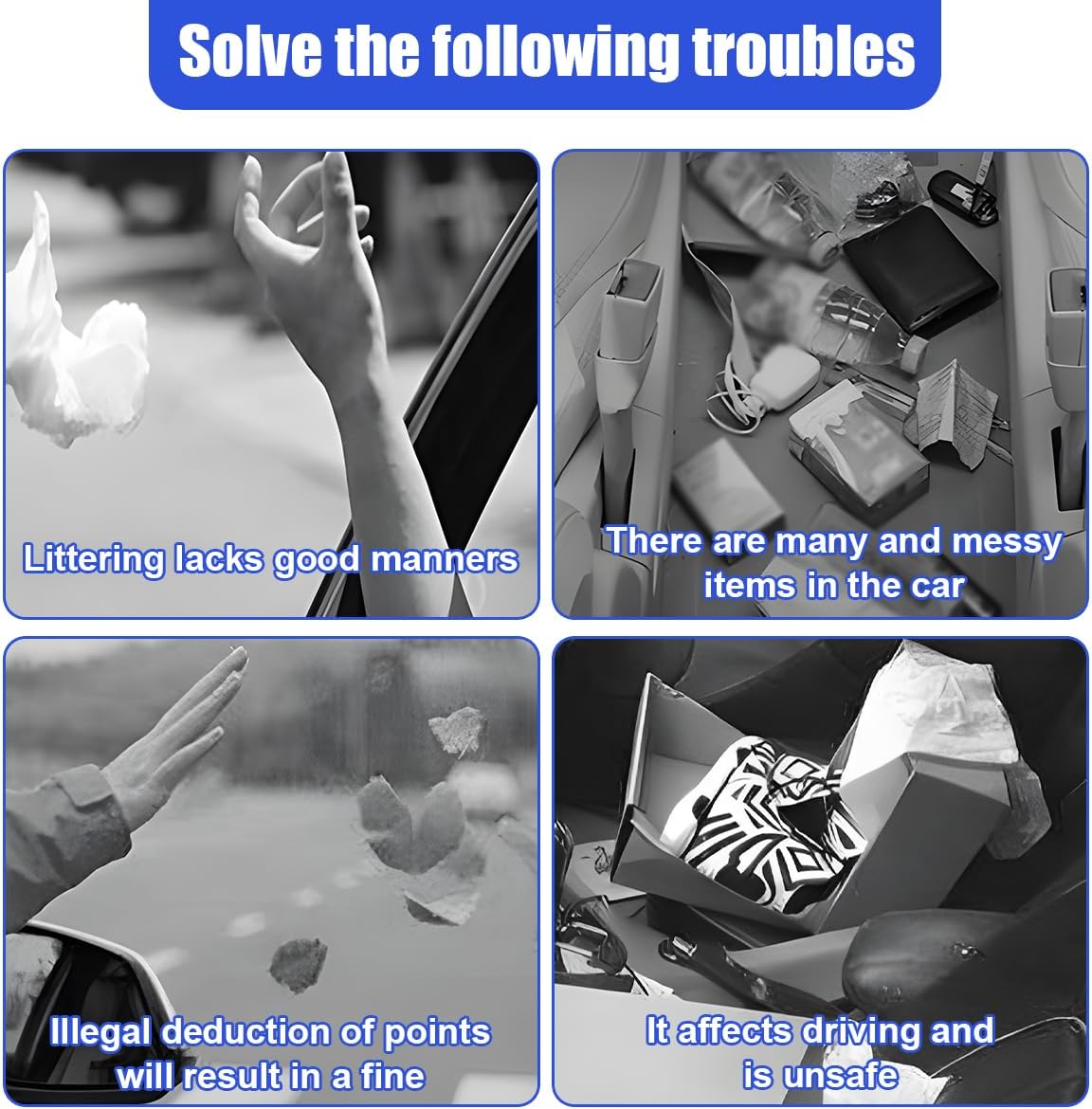 Leather Car Cup Holder, Hanging Automotive Back Seat Bottle Holders, Scratch-Resistant Vehicle Door Drink Holder, Clip-On Auto Organizer Accessories for Soda Cans, Coffee (Black) - Image 4