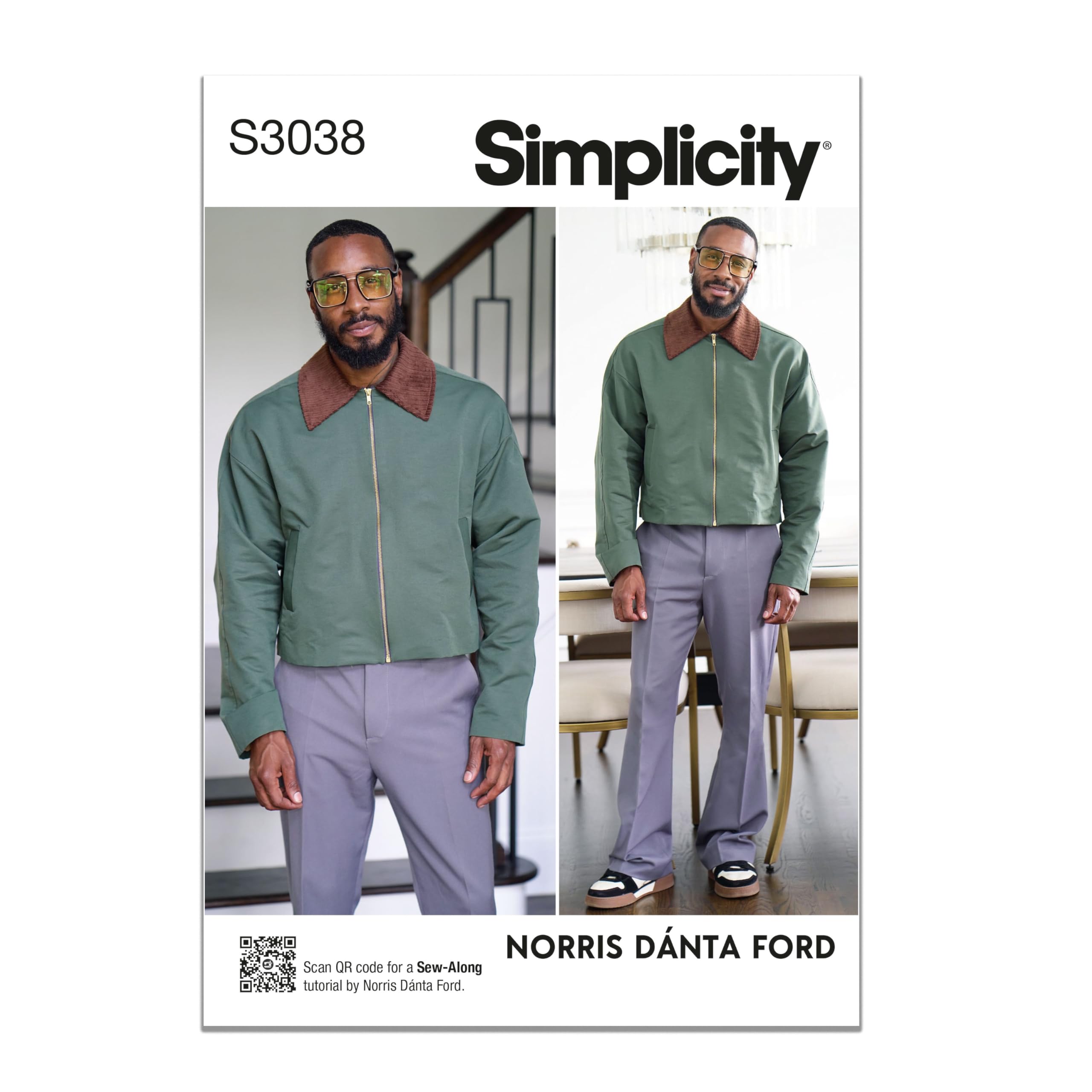Amazon.com: Simplicity SS3038A Men's Loose Fitting Jacket by