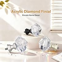 Vista 3 de TONIAL Curtain Rods 32 to 58 Inch(2.6-4.8ft), Telescoping Splicing 3/4 Single Rods for Windows 20 to 53 Inch(1.7-4.4ft) Decorative Drapery Rod with