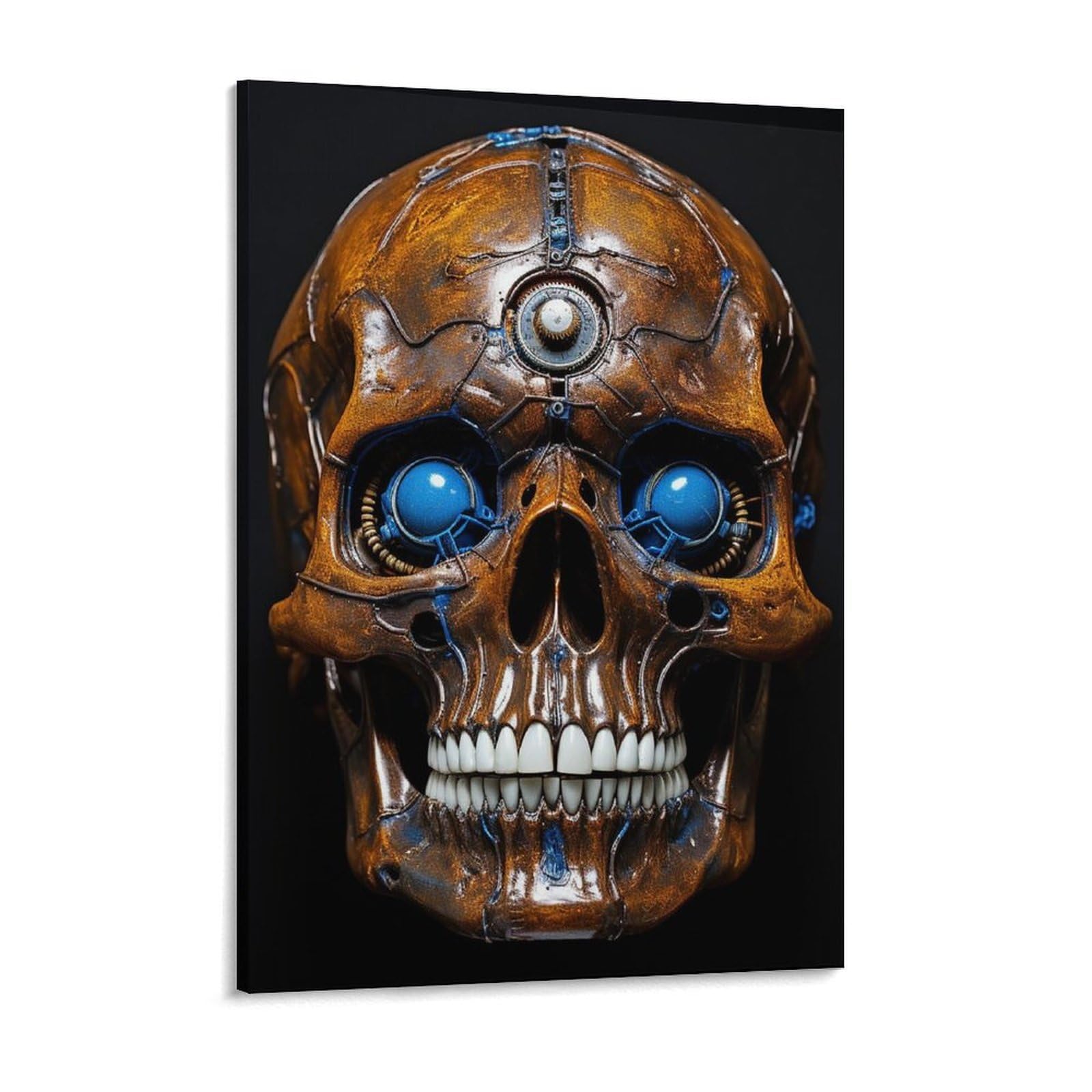 NTVOWPZO Eyes Skull Canvas Wall Art for Bedroom 18x24inch Canvas Prints Artwork for Walls Modern Picture Artwork Painting for Living Room Aesthetic Wall Paintings for Bathroom Kitchen Office Decor