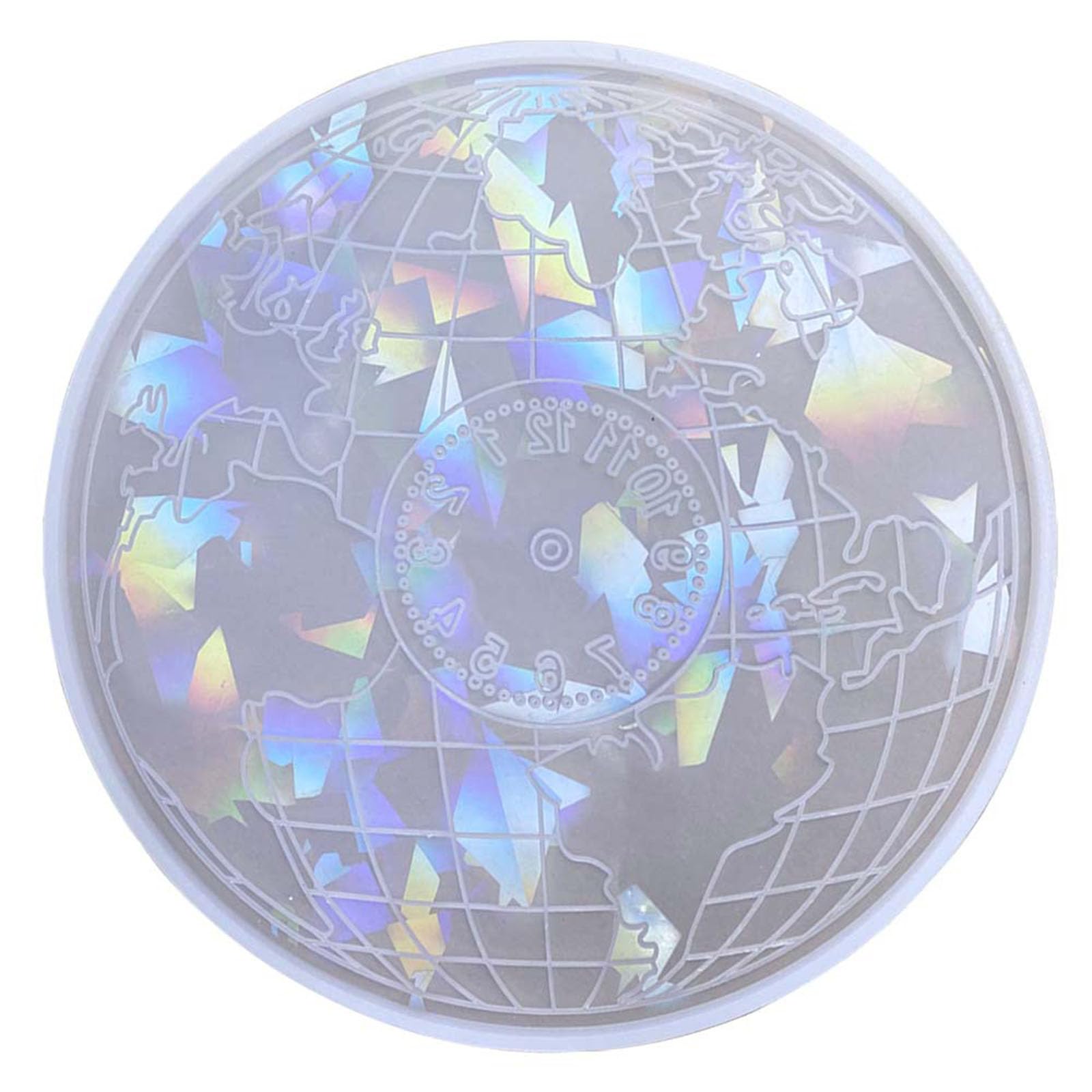 NEWFT Earth Clocks Mold Clock Pendant Silicone Mold Wall Decoration Epoxy Resin Mold for Beginners Nonstick