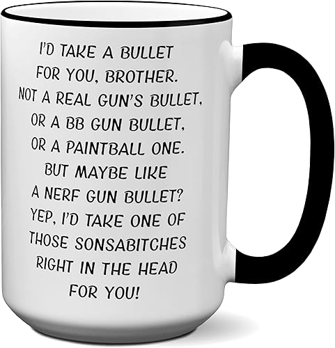 Ransalex Regalos divertidos para hermanos - Tazas de café Gag Brother - Mejor regalo de cumpleaños para hermanos - Tazas de humor para adultos - Ransalex Regalos divertidos para hermanos - Tazas de café Gag Brother - Mejor regalo de cumpleaños para hermanos - Tazas de humor para adultos -