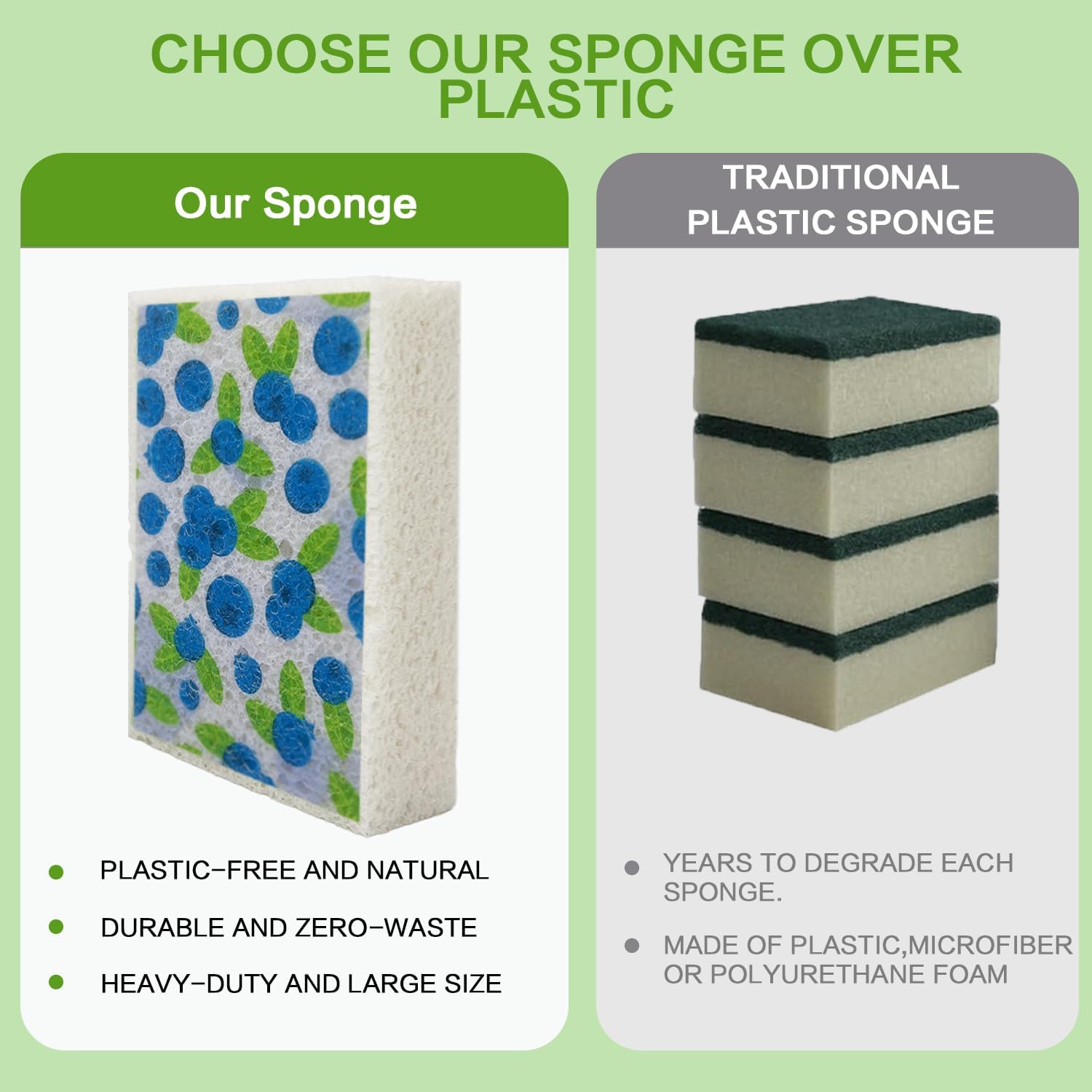 Scratch Scrub Spon, 6 Kitchen Spons for Cleaning Around the Home,