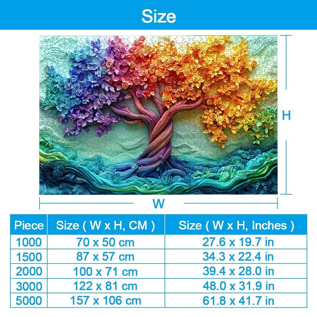 Puzzle dla dorosłych 1000 sztuk, puzzle drzewo życia dla dorosłych -2562