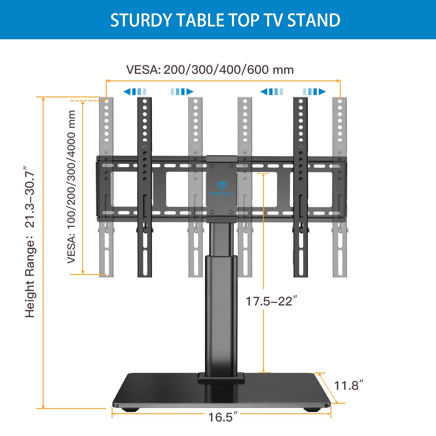 Buy PERLESMITH Swivel TV Stand Universal Table Top TV Base for 32 to 65