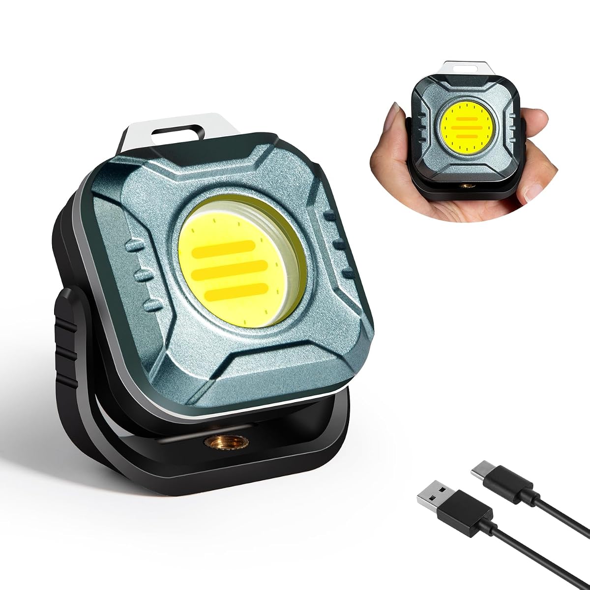 Gabujau Rechargeable Magnetic Work Light, 500 Lumens Floodlight 1200 mAh LED