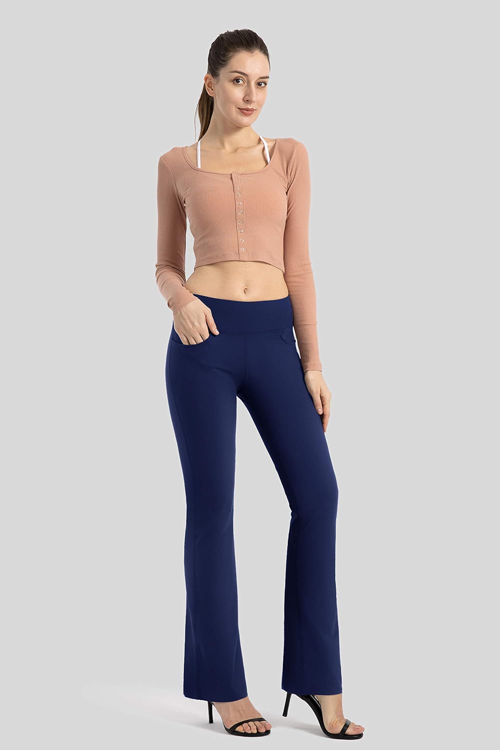 G Gradual Women's Yoga Pants with Pockets Flare Leggings High Waist Yoga Dress Pants Tall Bootcut Casual Work - Image 6