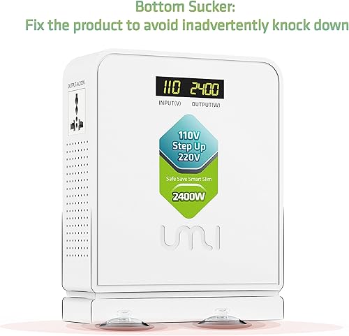 Miniatura 6 de UMI Convertidor de voltaje elevador de 2400 W de 110 V a 220 V, convertidor de energía resistente de 110 V a 220 V, transformador de potencia para