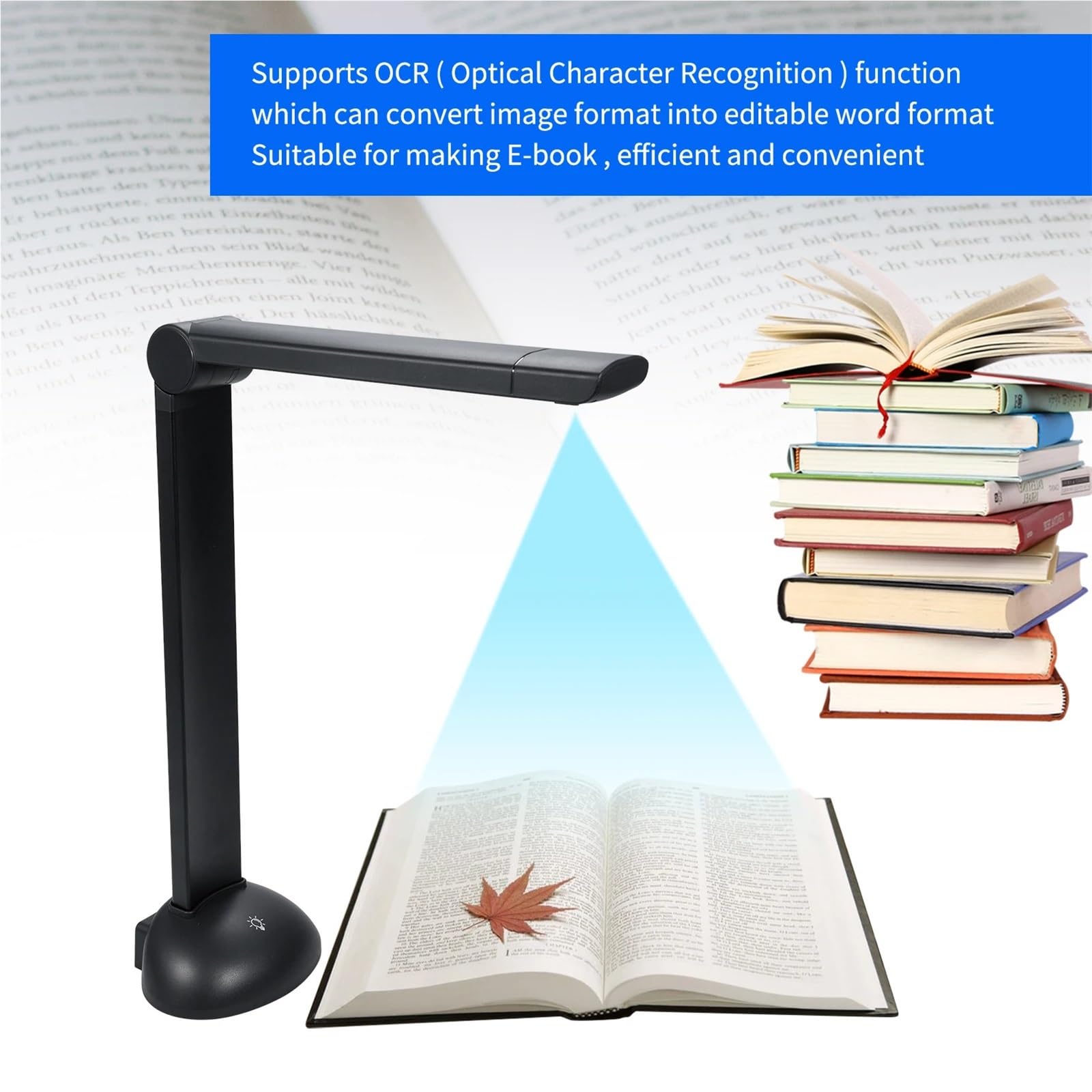 Scanner portatile, Scanner For Documenti Formato A3 A4 Con Luce Di Riempimento A LED HD Da 16 Megapixel, Scansione Ad Alta Velocità, Supporto OCR Multilingue