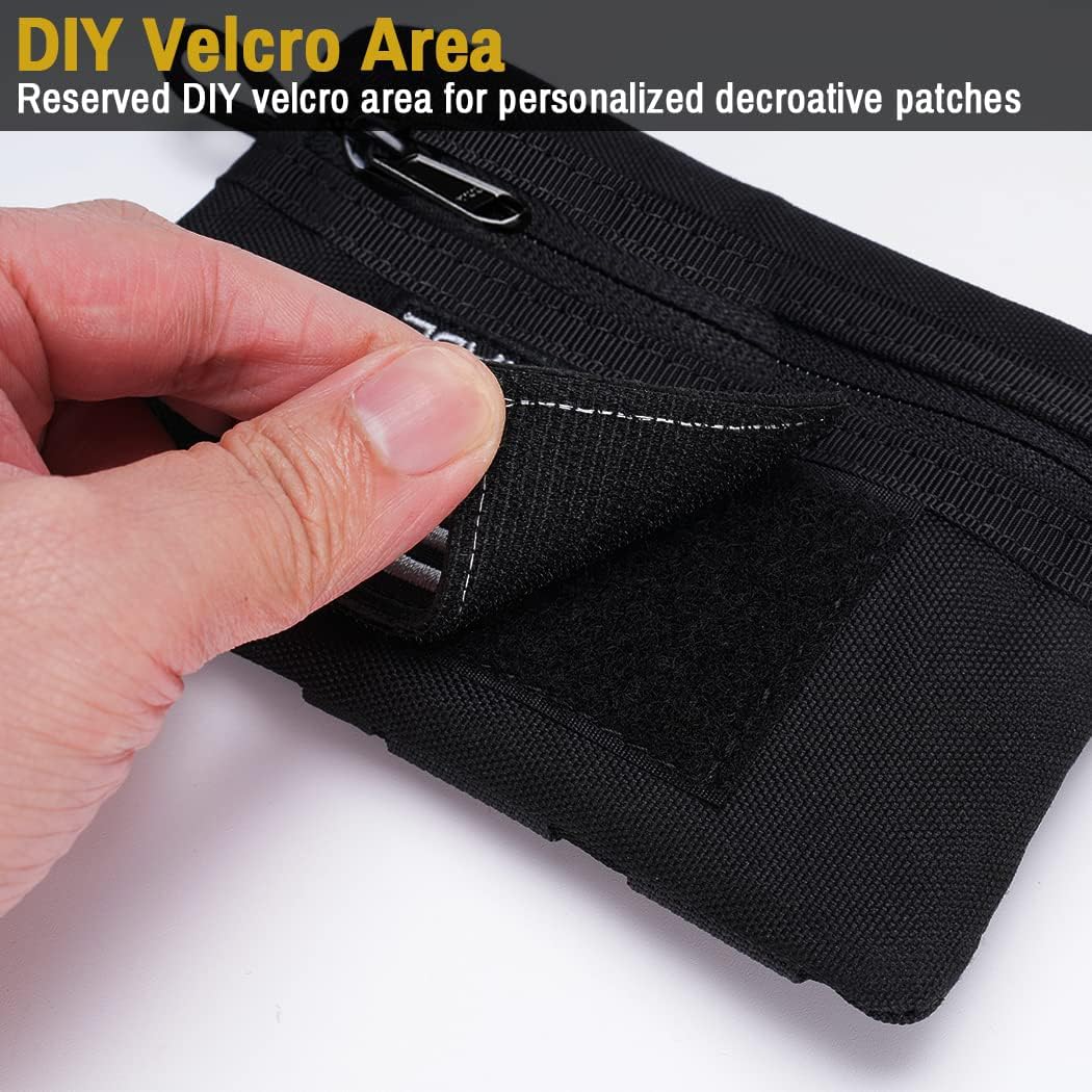 VIPERADE VE3-P EDC Pouch Small EDC Tool Bag Organiser Bag Pocket Organiser Nylon Multitool Bag Small for Torch Multitools Pen Notebook Black - Image 5