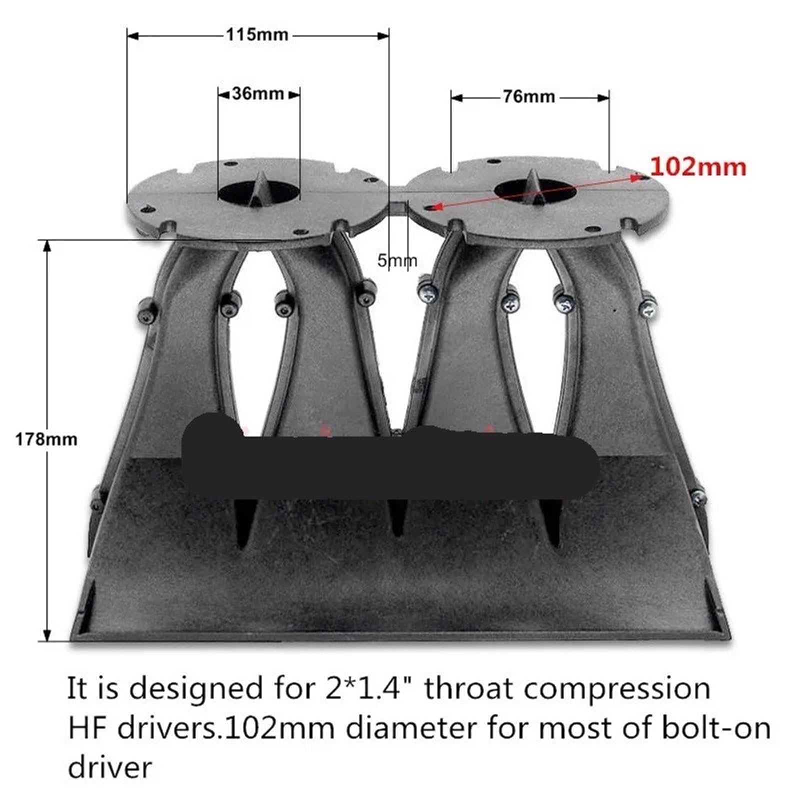 V8 Line Array Lautsprecher Hochtöner Horn 2x1,4 Zoll Hals for Beschallungsanlage Professionelle Audio Bühne Mixer Heimkino