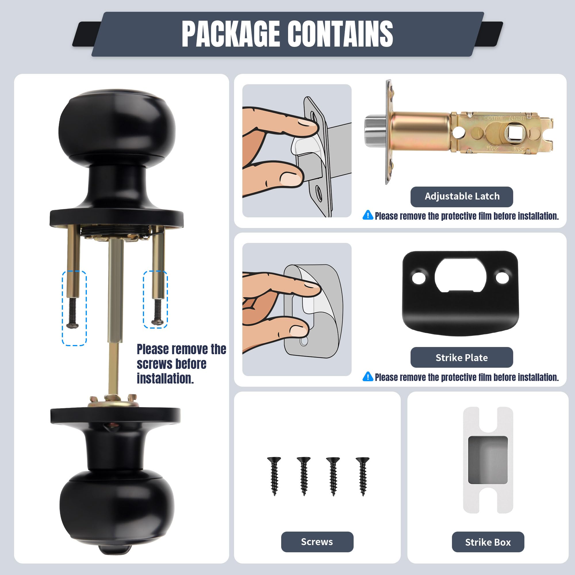 Moquin Keyed Entry Door Knob - Secure & Stylish -7 Moquin Keyed Entry Door Knob - Secure & Stylish -7